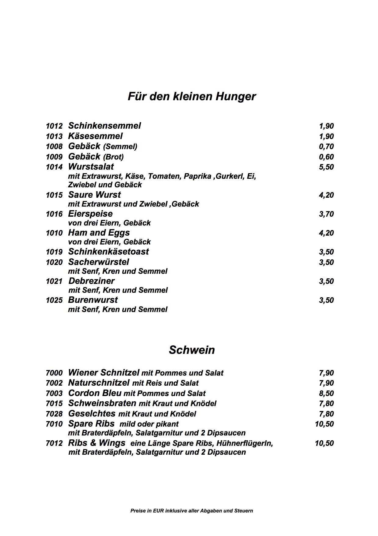 Kleiner Hunger