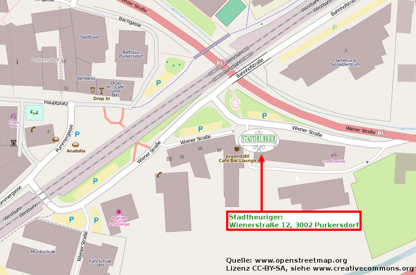 Stadtheuriger - Stadtplan